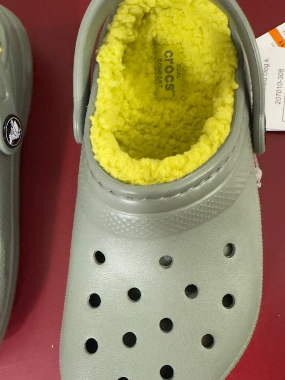 Kids Crocs Classic Lined Clogs Sage Green NWT Size C12